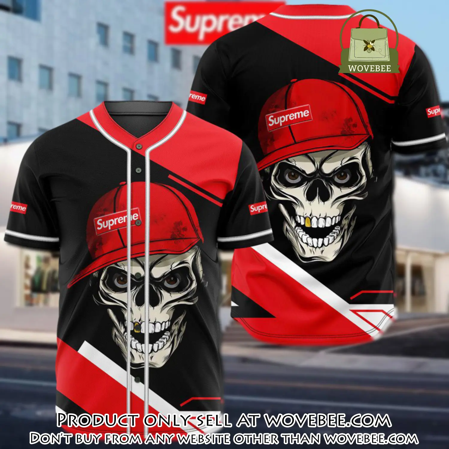 Supreme skull baseball jersey shirt luxury bjs1243 wvb4623875